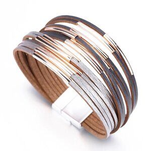 Grey and Bronze Magnetic Bracelet "NEW"